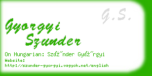 gyorgyi szunder business card
